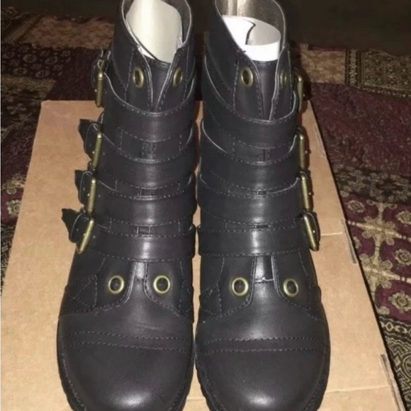 Michael Antonio McKenna Combat Style Black Boots Size 9 New - Picture 4 of 5